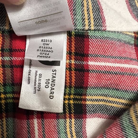 Hanna Andersson Christmas, Holiday Plaid Pajamas Organic Cotton 2 Piece Set L - Picture 4 of 8